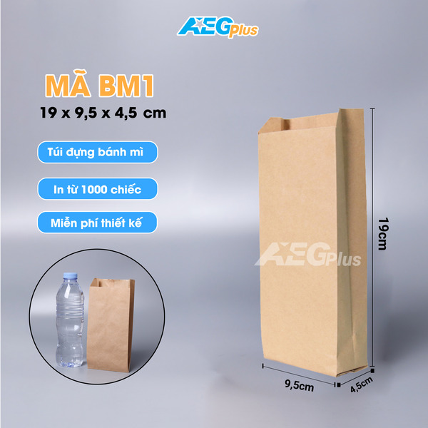 Túi đựng bánh mì - BM1 - Sản Xuất Túi Giấy Kraft - Công Ty Cổ Phần Sản Xuất Và Thương Mại AEGPlus